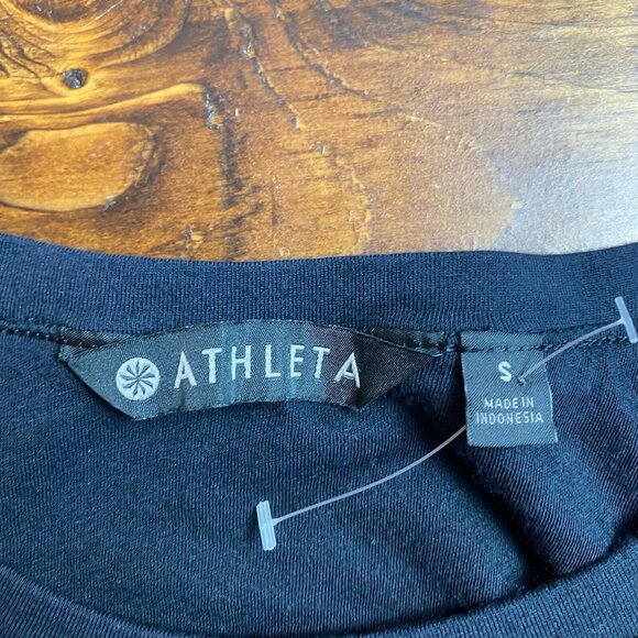Athleta Carefree Tee Dress Women’s Cap Sleeve Size Small Black Style 777101-00 - Picture 4 of 11